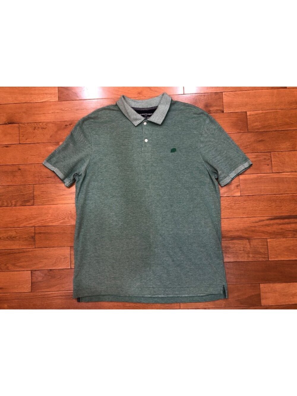 Banana Republic Organic Cotton Pique Green Short Sleeve Polo Size XL - Picture 2 of 10